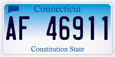 CT license plate AF46911