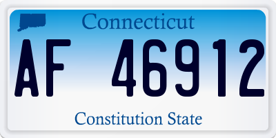 CT license plate AF46912