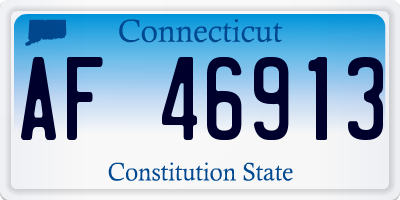 CT license plate AF46913