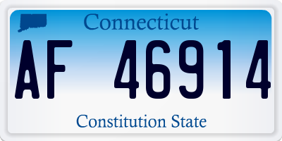 CT license plate AF46914