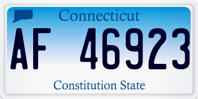 CT license plate AF46923