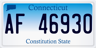 CT license plate AF46930