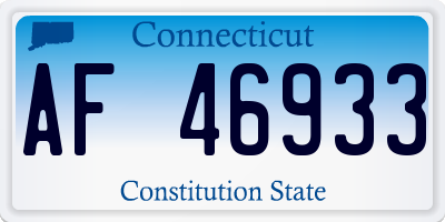 CT license plate AF46933