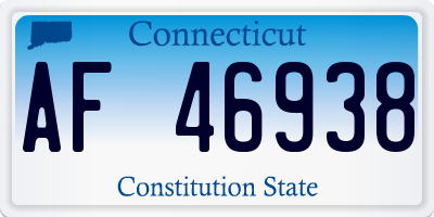 CT license plate AF46938