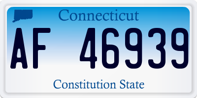 CT license plate AF46939