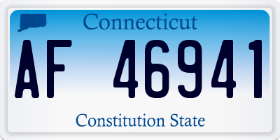 CT license plate AF46941
