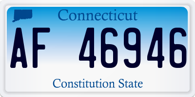 CT license plate AF46946
