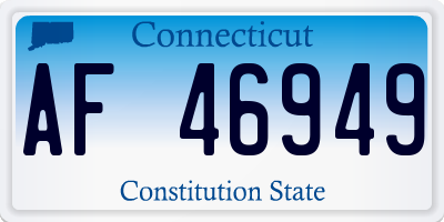 CT license plate AF46949