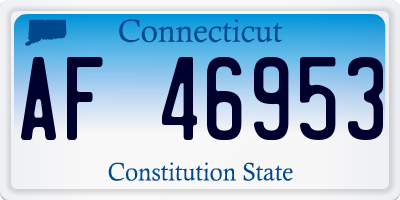 CT license plate AF46953
