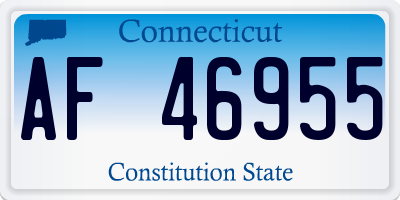CT license plate AF46955