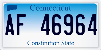 CT license plate AF46964