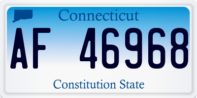 CT license plate AF46968