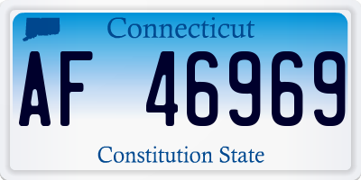 CT license plate AF46969