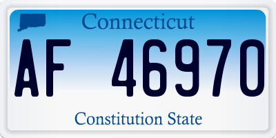 CT license plate AF46970
