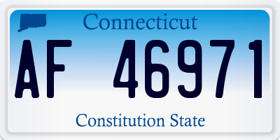 CT license plate AF46971