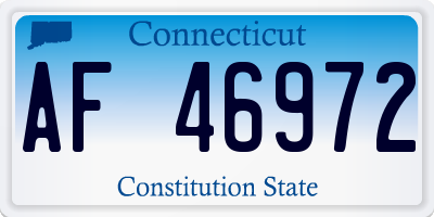CT license plate AF46972