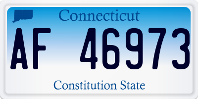 CT license plate AF46973