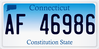 CT license plate AF46986