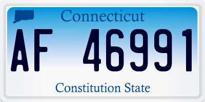 CT license plate AF46991