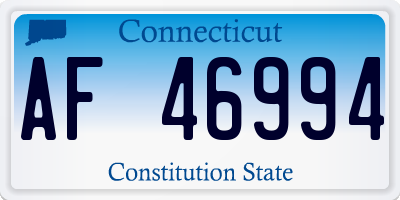 CT license plate AF46994