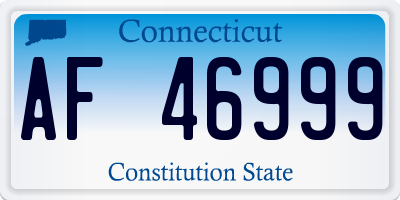 CT license plate AF46999
