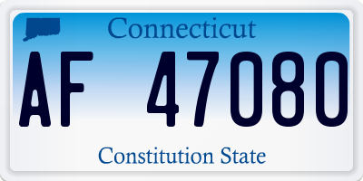 CT license plate AF47080
