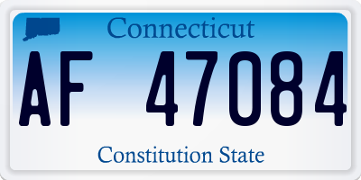 CT license plate AF47084