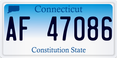 CT license plate AF47086