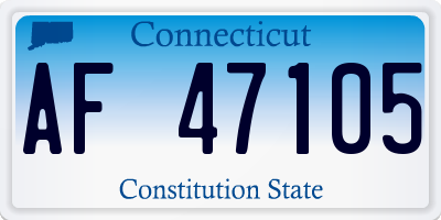 CT license plate AF47105