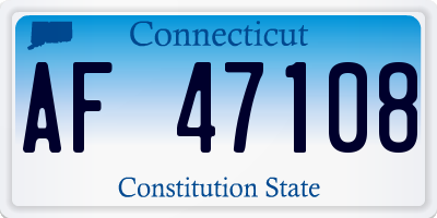 CT license plate AF47108