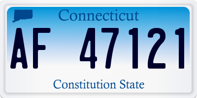 CT license plate AF47121