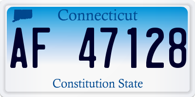 CT license plate AF47128