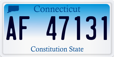 CT license plate AF47131