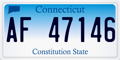CT license plate AF47146