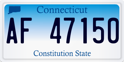 CT license plate AF47150