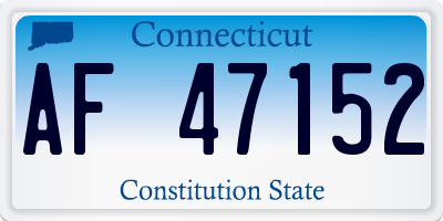 CT license plate AF47152