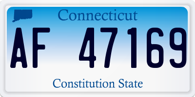 CT license plate AF47169