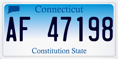CT license plate AF47198