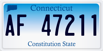 CT license plate AF47211