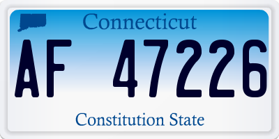 CT license plate AF47226