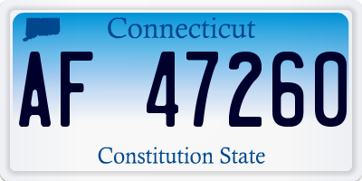CT license plate AF47260
