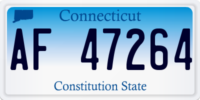 CT license plate AF47264