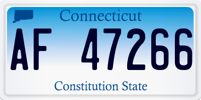 CT license plate AF47266