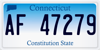 CT license plate AF47279