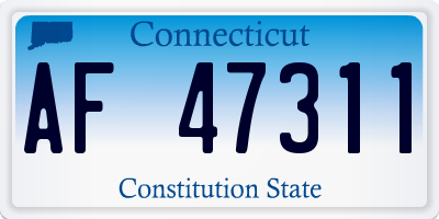 CT license plate AF47311