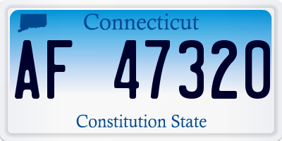 CT license plate AF47320