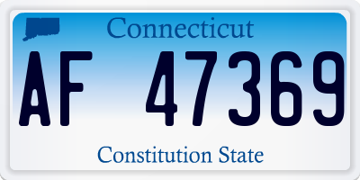 CT license plate AF47369