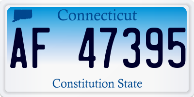 CT license plate AF47395