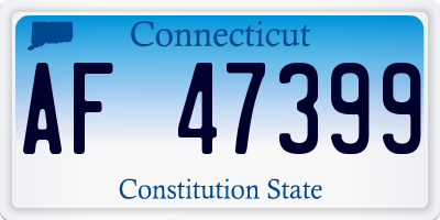 CT license plate AF47399