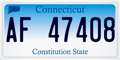 CT license plate AF47408